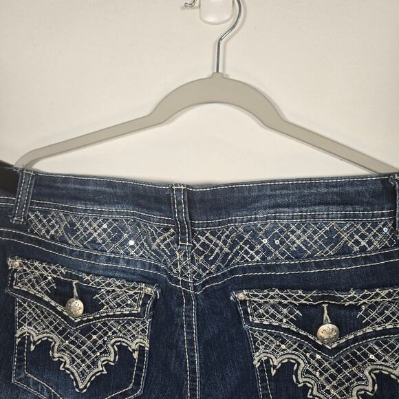 ND Weekend Embroidered Rhinestone Pocket Women's Jeans. Dark Blue. Size 16 - Picture 9 of 11